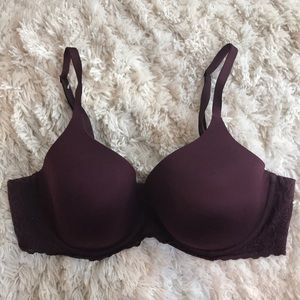 Aerie Sunnie lightly lined bra with lace in plum